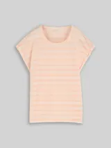 TOM TAILOR DENIM Damen T-Shirt mit Streifenmuster, orange, Gestreift – Bild 3