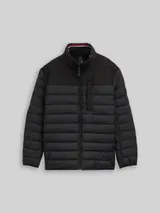 TOM TAILOR Herren Plus Size - Hybrid Steppweste mit Stehkragen, schwarz, Uni – Bild 3