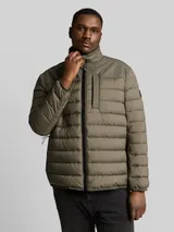 TOM TAILOR Herren Plus Size - Hybrid Steppweste mit Stehkragen, grün, Uni – Bild 4