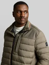 TOM TAILOR Herren Plus Size - Hybrid Steppweste mit Stehkragen, grün, Uni – Bild 6