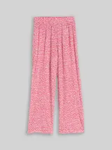 TOM TAILOR Mädchen Wide Leg Hose mit Struktur, orange, Geblümt – Bild 3