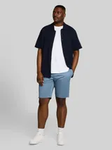 TOM TAILOR Herren Plus Size - Slim Chino Shorts, blau, Uni – Bild 4