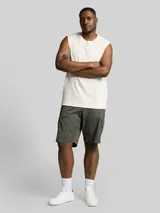 TOM TAILOR Herren Plus Size - TTPLUS REGULAR Cargo Shorts, grün, Uni – Bild 4
