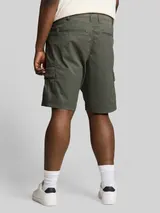 TOM TAILOR Herren Plus Size - TTPLUS REGULAR Cargo Shorts, grün, Uni – Bild 5