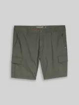 TOM TAILOR Herren Plus Size - TTPLUS REGULAR Cargo Shorts, grün, Uni – Bild 3