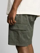 TOM TAILOR Herren Plus Size - TTPLUS REGULAR Cargo Shorts, grün, Uni – Bild 6