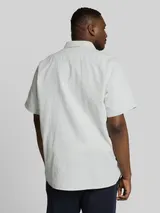 TOM TAILOR Herren Plus Size - Regular Fit Kurzarmhemd aus Baumwolle, weiß, Gepunktet – Bild 5