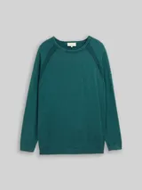 TOM TAILOR Herren Plus Size - Strickpullover aus Baumwolle, grün, Uni – Bild 3