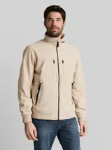 TOM TAILOR Herren Blouson Jacke mit verstaubarer Kapuze, braun, Uni – Bild 4