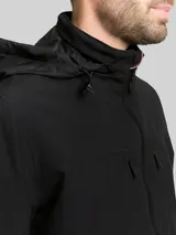 TOM TAILOR Herren Blouson Jacke mit verstaubarer Kapuze, schwarz, Uni – Bild 6