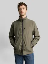TOM TAILOR Herren Blouson Jacke mit verstaubarer Kapuze, grün, Uni – Bild 4