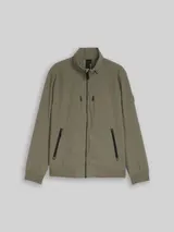TOM TAILOR Herren Blouson Jacke mit verstaubarer Kapuze, grün, Uni – Bild 3