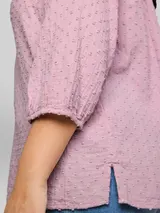 TOM TAILOR Damen Plus Size - Bluse aus Baumwolle, rosa, Uni – Bild 6