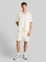 TOM TAILOR DENIM Herren Relaxed Shorts mit Waffelstruktur, weiß, Uni – Bild 4