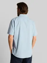 TOM TAILOR Herren Regular Fit Kurzarmhemd aus Baumwolle, blau, Gepunktet – Bild 5
