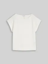 TOM TAILOR Damen Loose Fit T-Shirt, weiß, Uni – Bild 3