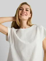 TOM TAILOR Damen Loose Fit T-Shirt, weiß, Uni – Bild 6