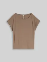 TOM TAILOR Damen Loose Fit T-Shirt, braun, Uni – Bild 3