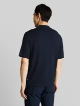 TOM TAILOR Herren Strickpullover mit Polokragen, blau, Uni – Bild 5