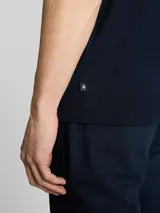 TOM TAILOR Herren Strickpullover mit Polokragen, blau, Uni – Bild 6