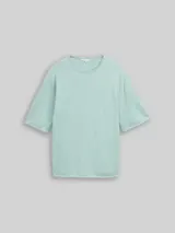 TOM TAILOR Damen Plus Size - Loose Fit Strickpullover mit Kaschmir-Anteil, grün, Meliert – Bild 3