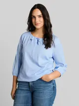 TOM TAILOR Damen Plus Size - Bluse mit Streifenmuster, blau, Gestreift – Bild 4