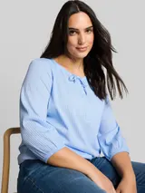 TOM TAILOR Damen Plus Size - Bluse mit Streifenmuster, blau, Gestreift – Bild 6