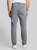 TOM TAILOR Herren Regular Tapered Chino Hose mit Kordelzug, blau, Meliert – Bild 5