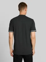 TOM TAILOR DENIM Herren Piqué Poloshirt mit Stehkragen, schwarz, Uni – Bild 5