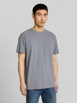 TOM TAILOR Herren Piqué T-Shirt in Melange-Optik, blau, Uni – Bild 4