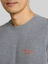 TOM TAILOR Herren Piqué T-Shirt in Melange-Optik, blau, Uni – Bild 6