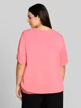 TOM TAILOR Damen Plus Size - Bluse aus Viskose, rosa, Uni – Bild 5
