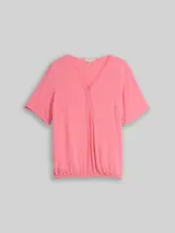 TOM TAILOR Damen Plus Size - Bluse aus Viskose, rosa, Uni – Bild 3