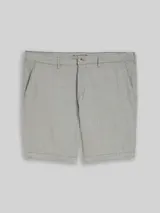 TOM TAILOR Herren Plus Size - Chino Shorts mit Stretch, grün, Meliert – Bild 3