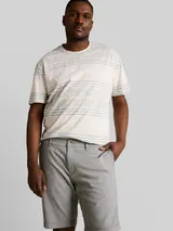 TOM TAILOR Herren Plus Size - Chino Shorts mit Stretch, grün, Meliert – Bild 6
