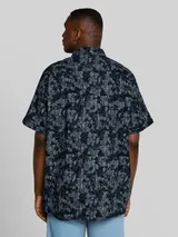 TOM TAILOR Herren Plus Size - Kurzarmhemd mit Muster, blau, Gemustert – Bild 5