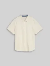 TOM TAILOR Herren Plus Size - Kurzarmhemd aus Baumwolle, braun, Uni – Bild 3