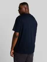 TOM TAILOR Herren Plus Size - T-Shirt mit Print, blau, Uni – Bild 5