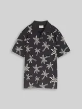 TOM TAILOR Jungen Poloshirt mit Palmen, grau, Palmenprint – Bild 3