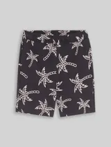 TOM TAILOR Jungen Shorts mit Muster, grau, Palmenprint – Bild 3