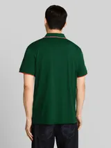 TOM TAILOR Herren Jersey Poloshirt mit Print, grün, Uni – Bild 5