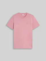 TOM TAILOR Herren T-Shirt mit Logo-Print, rosa, Uni – Bild 3
