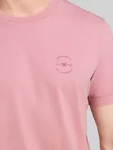 TOM TAILOR Herren T-Shirt mit Logo-Print, rosa, Uni – Bild 6