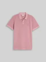 TOM TAILOR Herren Piqué Poloshirt mit Logo-Print, rosa, Uni – Bild 3