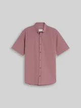 TOM TAILOR Herren Regular Fit Kurzarmhemd mit Karomuster, rosa, Kariert – Bild 3