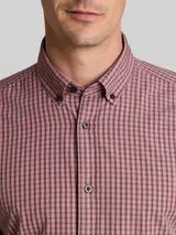 TOM TAILOR Herren Regular Fit Kurzarmhemd mit Karomuster, rosa, Kariert – Bild 6