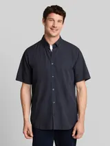 TOM TAILOR Herren Regular Fit Kurzarmhemd mit Karomuster, blau, Kariert – Bild 4