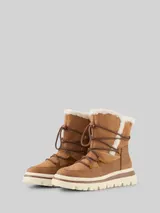 TOM TAILOR Damen Wasserfeste Schneestiefel mit Schnürung, braun, Uni – Bild 3