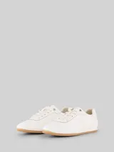 TOM TAILOR Damen Flache Sneaker aus Lederimitat, weiß, Uni – Bild 3