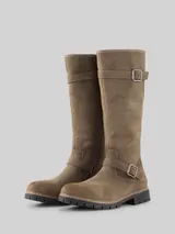 TOM TAILOR Damen Stiefel mit Schnallen-Detail, beige, Uni – Bild 3